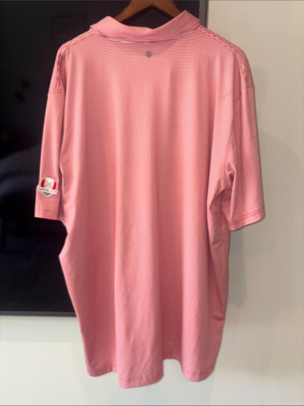 Men's Red stripped Polo Shirt - Picture 2 of 4